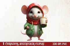 Funny Christmas Mouse Clipart Sublimation, Christmas SVG Product Image 1