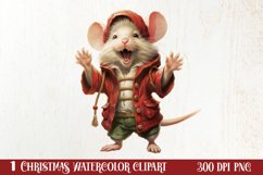 Funny Christmas Mouse Clipart Sublimation, Christmas SVG Product Image 1