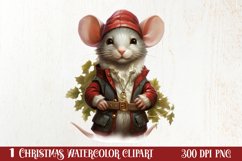 Funny Christmas Mouse Clipart Sublimation, Christmas SVG Product Image 1
