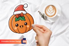 Funny Christmas Pumpkin Sticker, Christmas Decorations Product Image 1