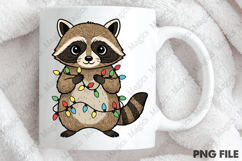 Funny Christmas Raccoon Christmas Png Product Image 4