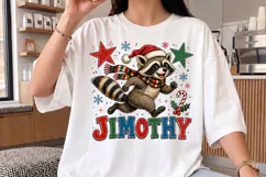 Funny Christmas Raccoon PNG - Jimothy Holiday Art Product Image 3
