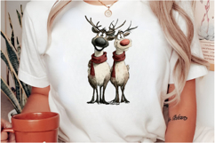 Funny Christmas Reindeer Clipart Product Image 2