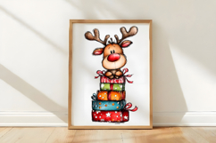 Funny Christmas Reindeer Clipart Product Image 3