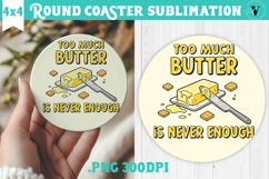 Christmas Round Coaster | Funny retro style Product Image 1