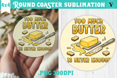 Christmas Round Coaster | Funny retro style Product Image 1