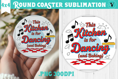 Christmas Round Coaster | Funny retro style Product Image 1