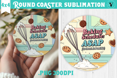 Christmas Round Coaster | Funny retro style Product Image 1