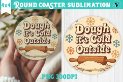 Christmas Round Coaster | Funny retro style Product Image 1