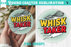 Christmas Round Coaster | Funny retro style Product Image 1