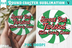 Christmas Round Coaster | Funny retro style Product Image 1