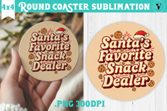 Christmas Round Coaster | Funny retro style Product Image 1