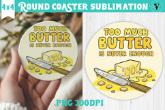 Christmas Round Coaster | Funny retro style Product Image 1