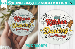 Christmas Round Coaster | Funny retro style Product Image 1