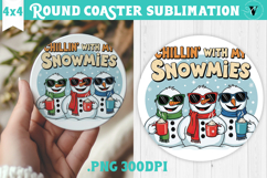 Christmas Round Coaster | Funny retro style Product Image 1