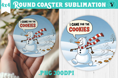 Christmas Round Coaster | Funny retro style Product Image 1