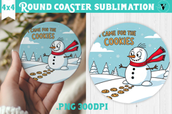 Christmas Round Coaster | Funny retro style Product Image 1