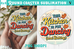 Christmas Round Coaster | Funny retro style Product Image 1