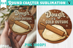 Christmas Round Coaster | Funny retro style Product Image 1