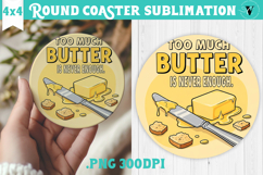 Christmas Round Coaster | Funny retro style Product Image 1