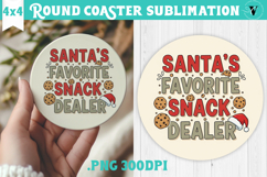Christmas Round Coaster | Funny retro style Product Image 1