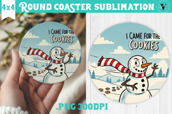 Christmas Round Coaster | Funny retro style Product Image 1