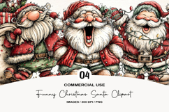 Funny Christmas Santa Clipart Product Image 1