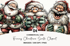 Funny Christmas Santa Clipart Product Image 1