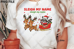 Funny Christmas Santa Raccoon Reindeer Product Image 2