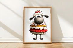 Funny Christmas Sheep Clipart Product Image 3