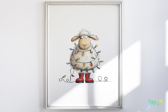 Funny Christmas Sheep Clipart Product Image 2