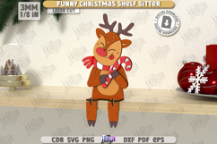 Funny Christmas Shelf Sitter Laser Cut Bundle, Home Decor Product Image 5