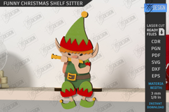 Funny Christmas Shelf Sitter Laser Cut Bundle, Table Decor Product Image 5