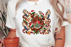 Funny Christmas Skeletons Sleighing Hair PNG Product Image 2
