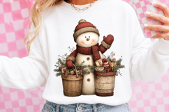 Funny Christmas Snowman Clipart Product Image 2