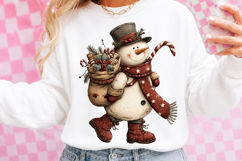 Funny Christmas Snowman Clipart Product Image 2