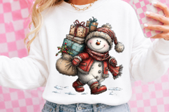 Funny Christmas Snowman Clipart Product Image 2
