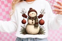 Funny Christmas Snowman Clipart Product Image 2