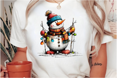 Funny Christmas Snowman Clipart Product Image 2
