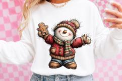 Funny Christmas Snowman Clipart Product Image 2