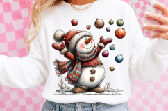 Funny Christmas Snowman Clipart Product Image 2
