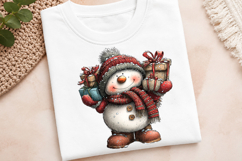 Funny Christmas Snowman Clipart Product Image 3