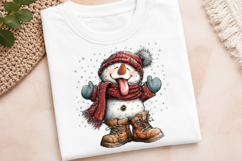 Funny Christmas Snowman Clipart Product Image 3