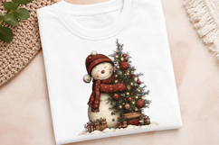 Funny Christmas Snowman Clipart Product Image 3