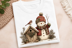 Funny Christmas Snowman Clipart Product Image 3