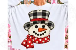 Funny Christmas Snowman Plaid Png Product Image 1