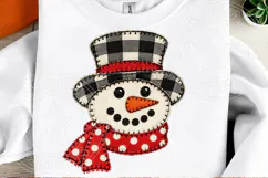 Funny Christmas Snowman Plaid Png Product Image 2