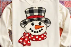 Funny Christmas Snowman Plaid Png Product Image 4