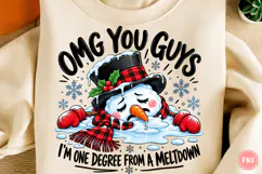 Funny Christmas Snowman PNG Product Image 1