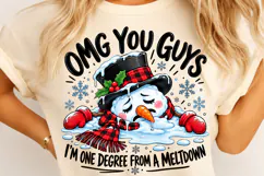 Funny Christmas Snowman PNG Product Image 4